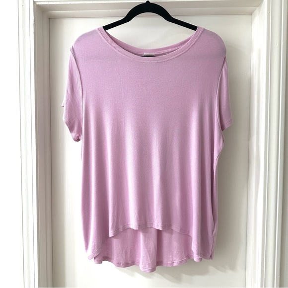 Athleta Tops - Athleta Light Pink Soft Ribbed Short Sleeve Oversized Tee, Size M